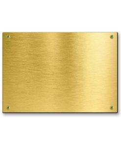 Messingschild 100x70 mm mit Gravur, Gold TEGravur