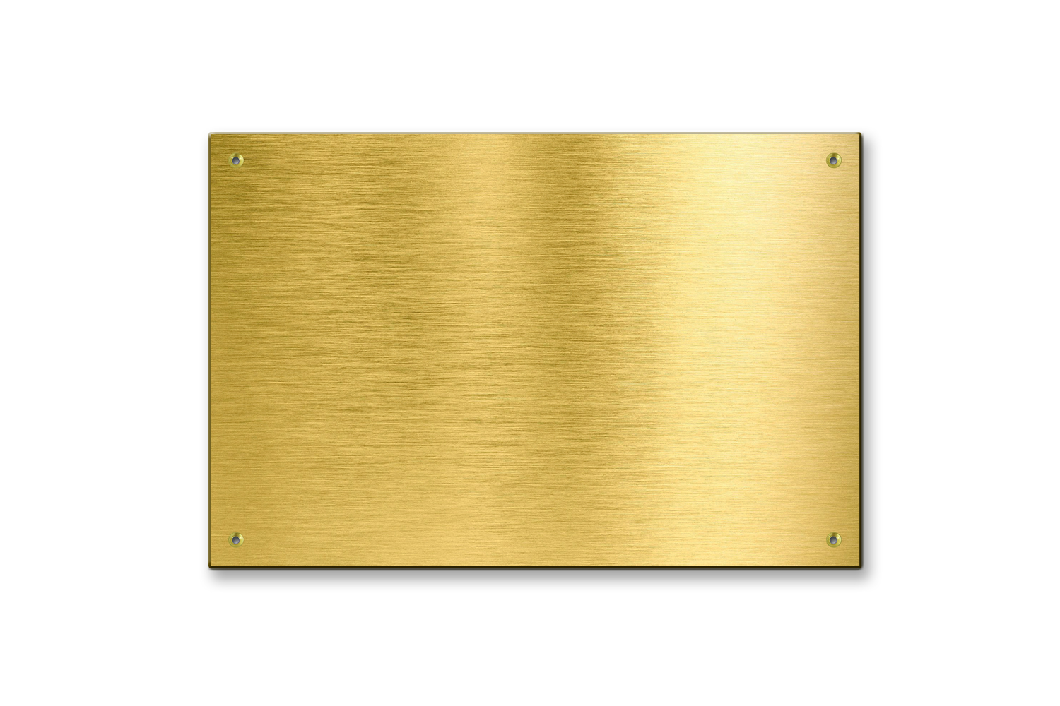 Messingschild 150x100 mm mit Gravur, Gold