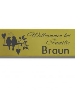 Messingschild 120x40 mm mit Gravur, Rechteck