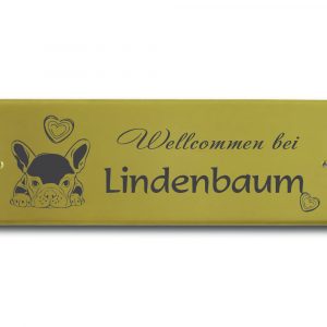 Messingschild 140x50 mm mit Gravur, Rechteck