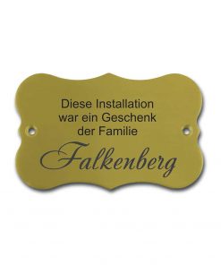 Messingschild 88x56 mm mit Gravur, nicht standardmäßig