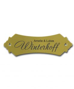 Messingschild 101x32 mm mit Gravur, nicht standardmäßig