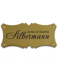 Messingschild 122x55 mm mit Gravur, nicht standardmäßig