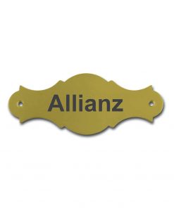 Messingschild 129x42 mm mit Gravur, nicht standardmäßig