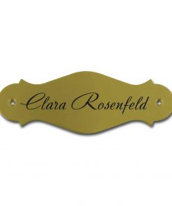 Messingschild 130x45 mm mit Gravur, nicht standardmäßig