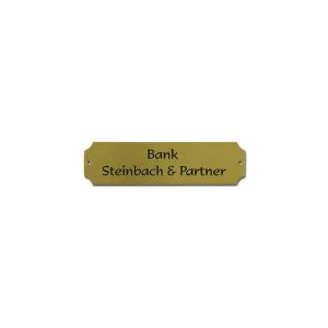 Messingschild 170x45 mm mit Gravur, nicht standardmäßig