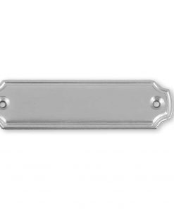 Messingschild 100 x 27 mm, graviert, silber