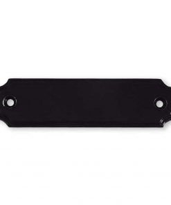 Messingschild 100 x 27 mm, graviert, schwarz