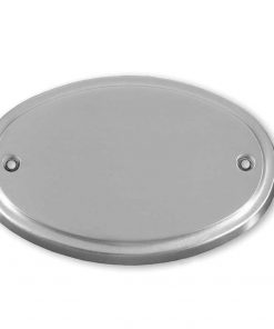 Messingschild 110 x 70 mm, graviert, grau