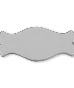 Messingschild 130 x 50 mm, graviert, grau