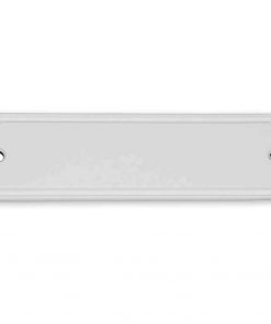 Messingschild 152 x 43 mm, graviert, weiß