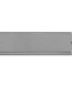 Messingschild 152 x 43 mm, graviert, grau