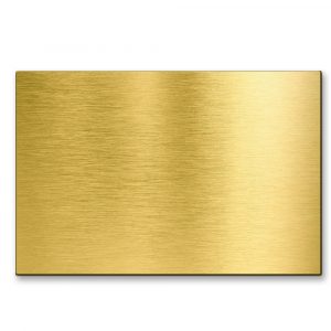 Messingschild 150x100 mm mit Gravur, Gold