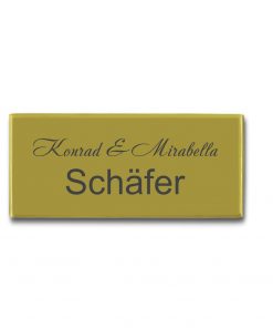 Messingschild 70x30 mm mit Gravur, Rechteck