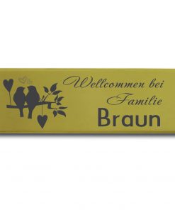 Messingschild 120x40 mm mit Gravur, Rechteck