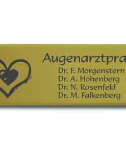 Messingschild 180x60 mm mit Gravur, Rechteck