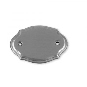 Messingschild 71 x 50 mm, graviert, grau