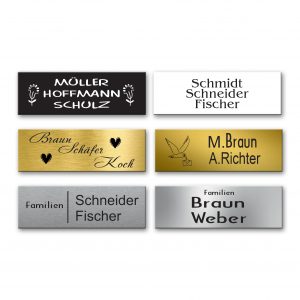 Schilder mit Gravur