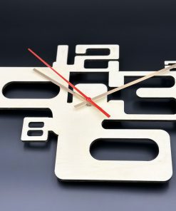 Kinderzimmer Wanduhr Holz – Leise,Flugzeug-Motive Ausschnitte.