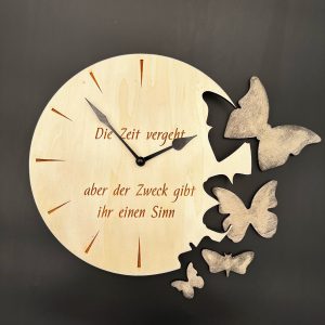 Wanduhr Rund – Geräuscharm, Eiche Natur, Skandinavisches Design für Wohnzimmer,Kreativ,Personalisierte Design