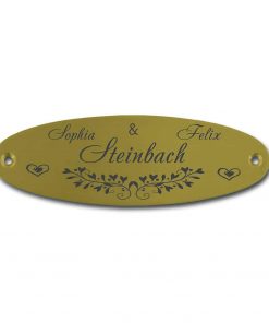 Messingschild 114x37 mm mit Gravur, nicht standardmäßig