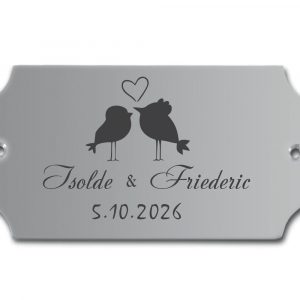 Hochzeitsschilder, TEGravur, 115 x 60 x 1,5 mm, mit Gravur