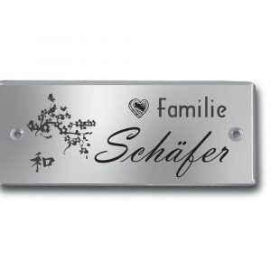 Edelstahlschild 100x40 mm mit individuell Gravur, TEGravur, Rechteck