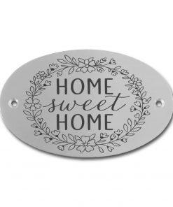 Edelstahlschild 100x67 mm mit individuell Gravur, TEGravur, Oval