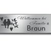 Edelstahlschild 120x40 mm mit individuell Gravur, TEGravur, Rechteck