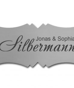 Edelstahlschild 122x55 mm mit individuell Gravur, TEGravur, nicht standardmäßig