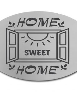 Edelstahlschild 150x100 mm mit individuell Gravur, TEGravur, Oval