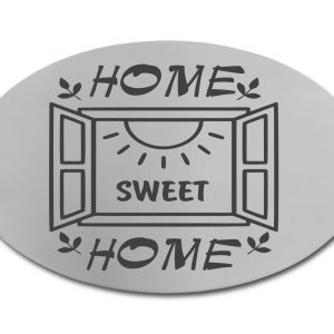 Edelstahlschild 150x100 mm mit individuell Gravur, TEGravur, Oval