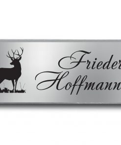 Edelstahlschild 150x60 mm mit individuell Gravur, TEGravur, Rechteck