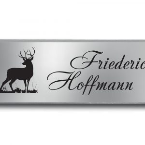 Edelstahlschild 150x60 mm mit individuell Gravur, TEGravur, Rechteck