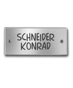 Edelstahlschild 70x30 mm mit individuell Gravur, TEGravur, Rechteck