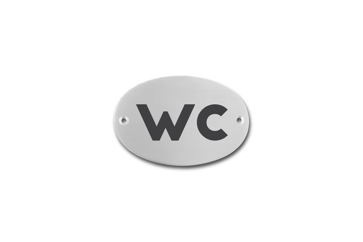 Edelstahlschild 75x50 mm mit individuell Gravur, TEGravur, Oval