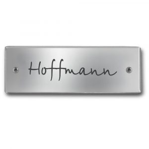 Edelstahlschild 90x30 mm mit individuell Gravur, TEGravur, Rechteck