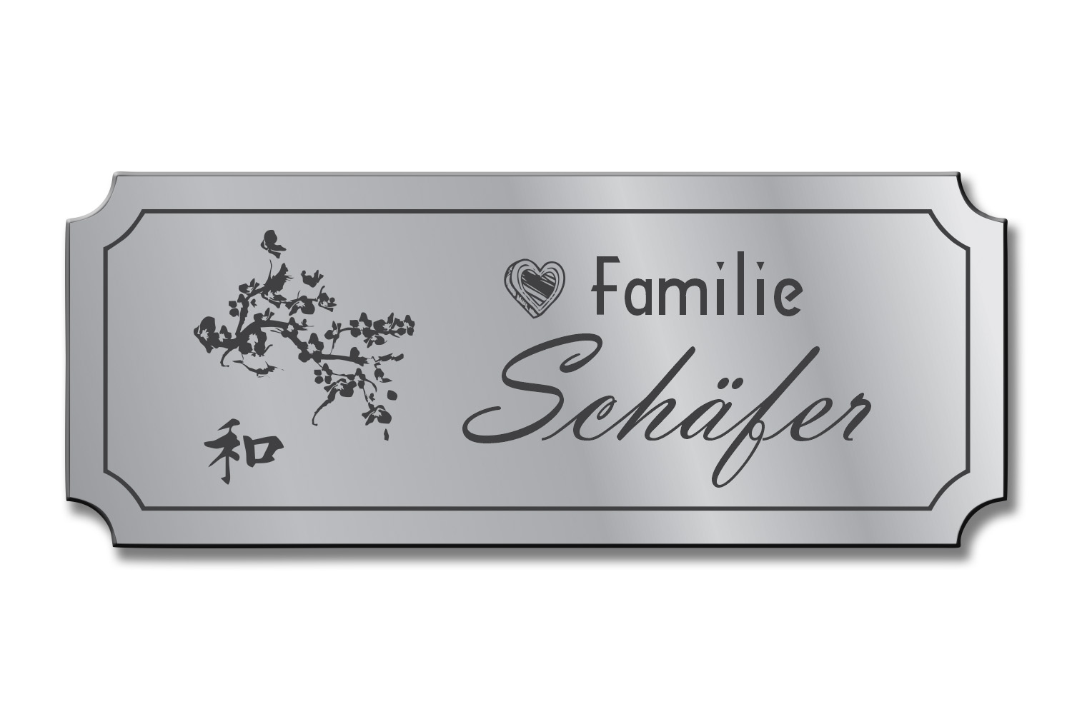 Türschild TEGravur „D-Series 300“ – perfektes Türschild für Familie oder Unternehmen
