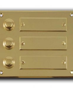 Messingschilder mit Klingelknopf & Gravur 120 х 100 mm