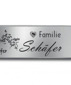 Edelstahlschild 100x40 mm mit individuell Gravur, TEGravur, Rechteck