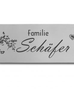 Edelstahlschild 100x40 mm mit individuell Gravur, TEGravur, nicht standardmäßig