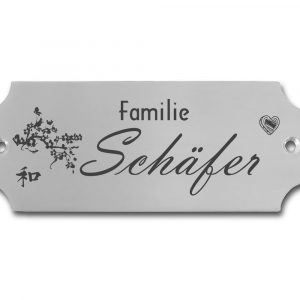 Edelstahlschild 100x40 mm mit individuell Gravur, TEGravur, nicht standardmäßig