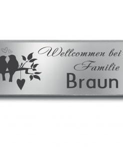 Edelstahlschild 120x40 mm mit individuell Gravur, TEGravur, Rechteck