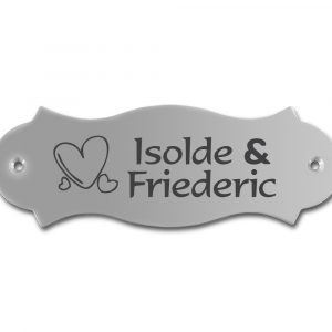 Edelstahlschild 130x45 mm mit individuell Gravur, TEGravur, nicht standardmäßig