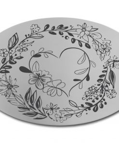 Edelstahlschild 150x100 mm mit individuell Gravur, TEGravur, Oval