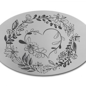 Edelstahlschild 150x100 mm mit individuell Gravur, TEGravur, Oval