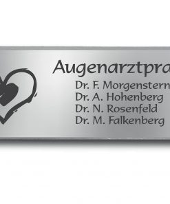 Edelstahlschild 180x60 mm mit individuell Gravur, TEGravur, Rechteck