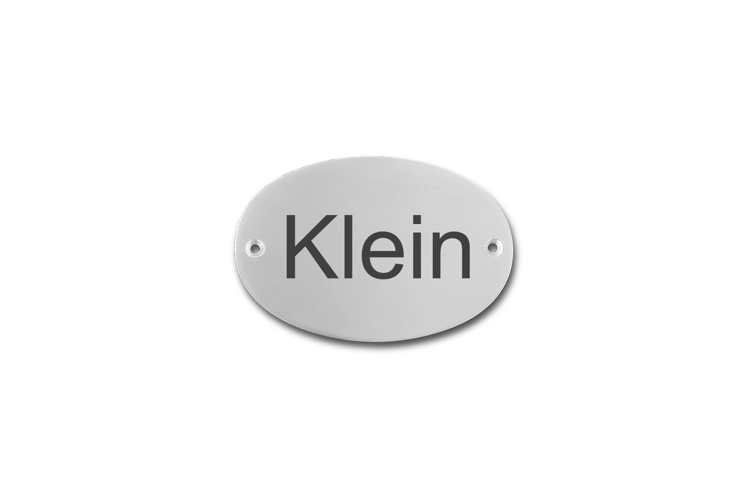 Edelstahlschild 75x50 mm mit individuell Gravur, TEGravur, Oval