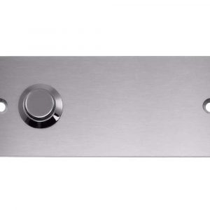 Edelstahlschild mit Klingelknopf 100 x 40 mm mit individuell Gravur, TEGravur, Rechteck