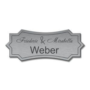 Türschild TEGravur „D-Series 140“ – edles Design mit Wunschgravur